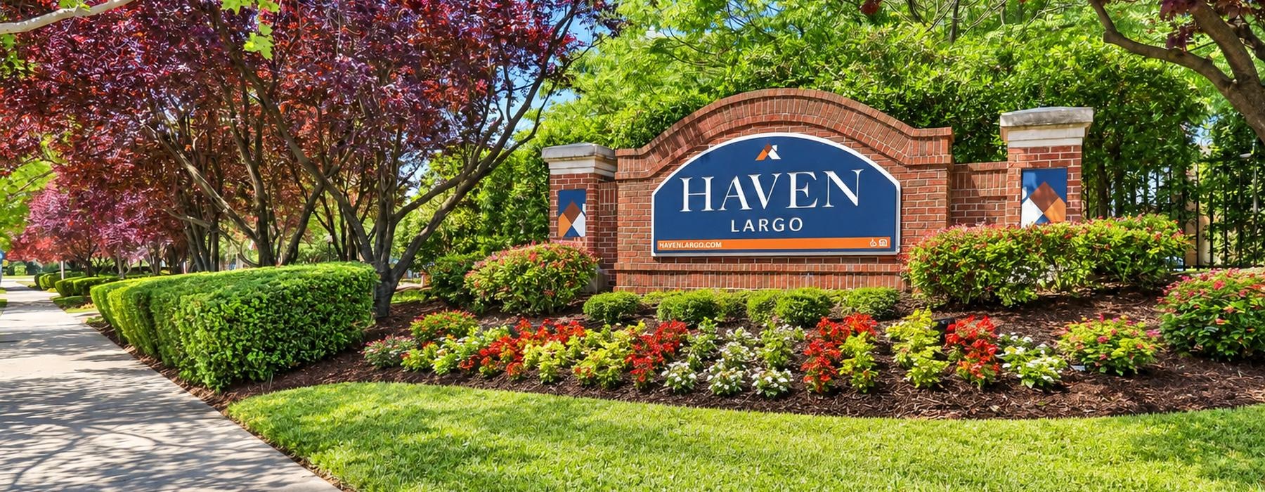 a sign at an entrance