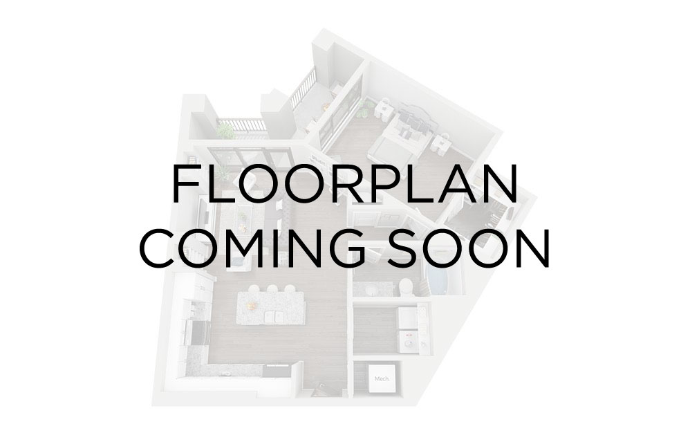 C1 - 3 bedroom floorplan layout with 2 bathrooms and 1220 square feet